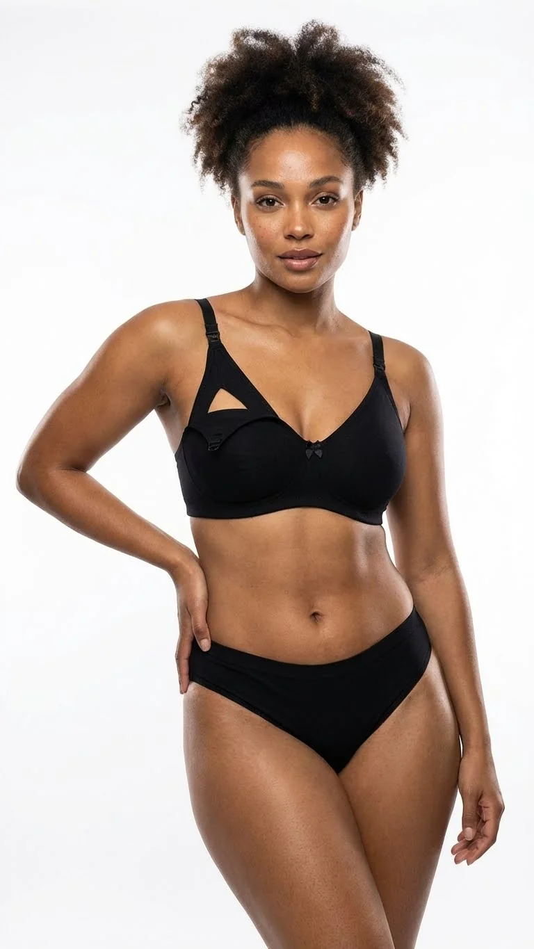 DOMİNANT KADIN ÇAMAŞIR LOHUSA SÜTYEN Siyah - Yan Görünüm